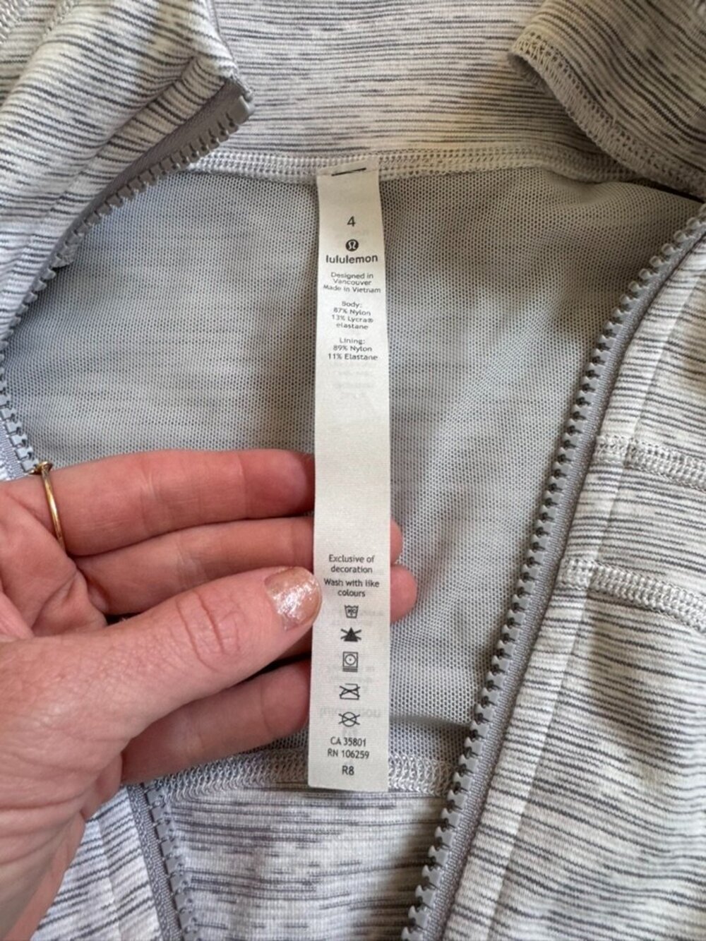 lululemon Define Jacket Wee Are From Space Ice Grey Size 4 Luon Full Zip - Picture 2 of 9